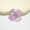 Bordado a máquina mariposa cuenta de mano ropa accesorios DIY parche pegatinas estilo chino flor Hanfu insignia bordado pegatinas de tela