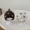 Sombrero infantil para niños, chupete de gato, borde enrollado, gorro de lana para bebés y niños pequeños, gorro tejido para otoño e invierno, gorra con protección para las orejas