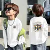 Camiseta de manga larga para niños para primavera y otoño, ropa infantil de nuevo estilo 2026 para niños, ropa de algodón puro para niños, tops para bebé, camiseta básica