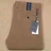 Pantalones casuales para hombre de sarga gruesa de algodón, fibra de viscosa, algodón elástico, fondo cepillado otoño e invierno, rectos, de cintura media
