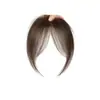 Franja Postiça para Mulheres, Cabelo Simulados no Topo da Cabeça, Finas e Ralas, Franja com Partição no Meio e Virada para Redução de Idade, Franja Postiça
