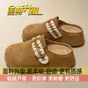 Zapatos Birkenstock sin cordones con plataforma para mujer, Nuevo estilo Primavera 2026, Medias zapatillas cerradas de suela gruesa que aumentan la altura para personas menudas