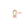 Acero Inoxidable Chapado en Oro de 18 Quilates Colgante Oval de Forma Especial Anillo O en Relieve Accesorios de Joyería para Collar DIY Venta al por Mayor Transfronteriza