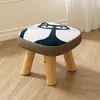 Taburete Pequeño para Uso en Casa, Taburete Bajo Pequeño, Taburete Redondo de Madera Maciza, Taburete Hongo, Banco Lindo para Niños, Taburete Suave para Sentarse, Taburete Creativo para Cambiarse los Zapatos