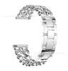 Para Samsung Watch 20/22 Correa Metálica de Acero Inoxidable Cadena de Mezclilla Galaxy Watch3/4/42/46mm