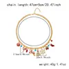 Set de Collar y Pulsera Navideño Nuevo de Moda Transfronterizo Europeo y Americano Pulsera de Reno Muñeco de Nieve Árbol de Navidad Regalo de Vacaciones