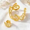Anillo Pulsera Espiral Redonda Retro para Mujer, Estilo Europeo y Americano, Pendientes de Moda, Accesorios de Moda