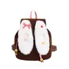 Mochila Fofa de Orelha de Coelho Longa para Meninas 2026 Nova Moda Street Style Mochila Pequena Grande Capacidade Leve Mochila Escolar Infantil