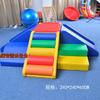 Combinación de Software de Escalada. Jardín de Niños Volumen Suave Madera. Material didáctico para la educación temprana. Combinación Suave de Escalada y Deslizamiento. Tobogán Sensorial