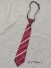 Vermelho vinho Gravata Sem Nós Coleção de Gravatas Camisa Uniforme Estilo JK Japonês Universitário Listrada Fotografia para Estudantes Homens e Mulheres
