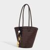 Bolso Tejido Único 2025 Nuevo Verano Trendy Francés Retro Cubo Tote Bolso de Hombro