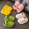 Sapatos Croc Baotou Infantil Interior Sola Macia Sandálias e Chinelos de Casa para Bebê Antiderrapantes Sapatos de Verão para Jardim Sapatos de Praia para Criança Pequena