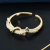 Anillo Abierto de Moda con Circonita Microincrustada Diseño de Cabeza de Serpiente Exquisito de Gama Alta Versátil Venta al por Mayor Dropshipping
