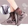Botas de lluvia para hombres y mujeres, funda impermeable para zapatos para días lluviosos, antideslizante, resistente a la lluvia, gruesa, resistente al desgaste, de silicona, para uso exterior.