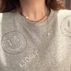 Moda Estilo Europeu e Americano Colar Dupla Camada Coração Feminino Costura Estilo Frio Feminino Hip-Hop Corrente Longa para Moletom Suéter Tendência Ins