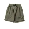 Pantalones cortos transfronterizos, nuevos estilos de verano, pantalones cortos de algodón puro para hombre, pantalones cortos de cinco puntos, color liso estilo japonés, unisex, versátiles, holgados, pantalones cortos casuales