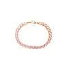 Pulseira Quadrada Geométrica com Fivela de Zircônia Super Flash, Fashion, Simples e Versátil, Joia de Luxo Leve e de Alta Qualidade para Mulheres