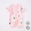 Primavera e verão fino novo algodão manga curta macacão fino pijama de bebê roupa de bebê roupa para ar condicionado roupa infantil atacado