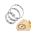 Anillo de acero inoxidable 430 para cortar tartas redondo con forma de ola y encaje con agujero Molde francés para tarta de frutas y queso tamus