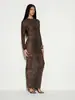 Vestido de malha com estampa de animal, manga longa, bestseller transfronteiriço europeu e americano para mulheres, caimento justo, que valoriza a silhueta, vestido bodycon sexy