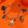 Fofo e Engraçado Europeu e Americano Transfronteiriço Nova Série de Halloween Abóbora Fantasma Gato Pulseira de Argila Polimérica Fantasma Maligno