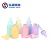 En Stock Transfronterizo 20-50ml Arena Blanca Botella Gotero de Vidrio Plano Botella para Aceite Esencial Botella para Sérum Botella de Líquido Original Botella de Recarga
