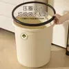 Cubo de basura de plástico de gran capacidad, engrosado, extragrande, de lujo ligero para uso doméstico en la sala de estar, la cocina y el baño, con un anillo de presión para sujetar la bolsa, disponible para entrega