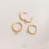 Aretes Redondos de Oro Real de 14K que Conservan el Color con Anillos Colgantes, Broches para Oreja, Aretes Hechos a Mano para DIY, Accesorios y Materiales para Joyería de Oreja