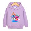 Moletons com Capuz para Meninos e Meninas 2024 Novo Outono e Inverno Tubarão Bebê Casacos Casuais Largos Tops de Manga Comprida para Crianças