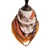 Otoño e Invierno Nuevo Pañuelo Cuadrado de 70 Pañuelo con Hebilla Magnética Pañuelo de Protección para el Cuello de Algodón y Lino Estampado para Mujer Pañuelo de Moda para Combinar con Todo