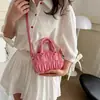 Nova Coleção de Outono 2026: Bolsa Boston Plissada para Bowling, Bolsa de Mão em PU, Bolsa Transversal, Design Único, Leve e Bolsa de Ombro Luxuosa