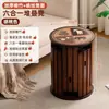 Bancos apilables para el hogar con ruedas, taburetes redondos altos móviles, apilables y plegables para almacenamiento, adecuados para sala de estar y mesa de comedor como asientos de repuesto