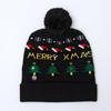 Chapéu de Natal Tricotado com Luzes LED Coloridas Luminous para Adultos e Crianças Decorações de Festa
