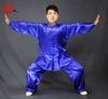 Traje de Tai Chi Algodão Mais Seda Performance Competição Mangas Compridas e Curtas Primavera e Outono Mangas Compridas Exercício no Parque Roupa de Artes Marciais Roupa de Competição de Tai Chi