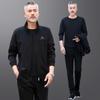 Ropa deportiva informal de tres piezas para hombre, de mediana edad, de talla grande, para primavera y otoño, traje de suéter de negocios, ropa de otoño para papá.