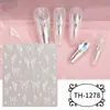 Zhengxiang Internet Celebró Calcomanía de Mariposa Blanca con Degradado Semitransparente Estilo INS para Uñas Calcomanía DIY para Uñas Calcomanía para Uñas Red Book