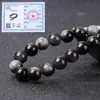 7A Obsidian Silver Natural Cuentas Sueltas Accesorios Pulseras Muñequeras Madera Wenge Cuentas Budistas Rosario Accesorios de Cuentas Semi-terminados