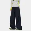 Pantalones Casuales Plegados de Paracaídas para Deportes al Aire Libre para Hombres y Mujeres Primavera 2026 Nuevo Color Sólido Holgado Recto Pierna Ancha Largos