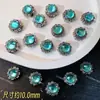 Anel retangular de zircônia grande com furo passante multicolorido, nova caixa mágica de diamante, acessórios de contas para pulseira e colar DIY, liga metálica com furo reto