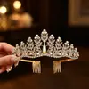 Tocado Corona de Novia Diadema de Fiesta de Princesas Regalo de Cumpleaños Accesorios para Vestido de Boda Peine para el Cabello Corona Tiara de Graduación
