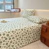 Clase A Producto Único Japonés Color Puro Pequeño Algodón Guinea Sábanas Individuales Simples Dormitorio de Estudiantes Sábanas Individuales Juego de Tres Piezas Venta al por Mayor