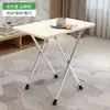 Mesa de Comedor Alta de Plástico Económica Escritorio de Cama para Apartamento Pequeño Mesa Cuadrada Pequeña Portátil Mesa de Comedor Plegable Mesa Plegable Nueva para Comer