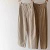 Pantalones anchos de pana color albaricoque vintage de otoño de 2024, pantalones coreanos de cintura alta, sencillos, sueltos e informales, rectos, pequeños