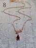 Chapado en Oro Europeo y Americano Entrada Lujo Circonita Sintética Cristal Vintage 723 Dobladillo de Paloma Hemoglobina Colgante Cadena de Collar