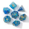 Juego de 7 Dados Poliedros Camaleónicos de Dos Tonos para Juegos de Mesa, Dados Deslumbrantes para DND Dungeons & Dragons