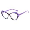 Óculos de Chuva Estilo Novo Europeu e Americano Transfronteiriço Bloqueio de Cor Irregular Olho de Gato Anti Luz Azul Lentes Transparentes Armação para Miopia com Aspecto Natural