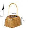 Bolso Tejido a Mano Cesta Bolso de Mano Souvenir Almacenamiento de Bolsos Paja Mimbre Cesta de Ratán Cesta de Imitación de Ratán Cesta de Flores de Mimbre