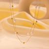 Accesorio de Collar Fragmentado de Perla y Acero de Titanio Estilo Chanel, Joyería de Lujo Ligero de Dongguan para Mujer, Cadena para Clavícula con Diseño de Nicho de Alta Gama
