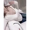Suéter de Tricô Rosa com Decote V para Mulheres, Novo Estilo Outono/Inverno 2026, Camisa Básica Slim-Fit de Manga Longa, Top Inner Wear Estilo Coreano