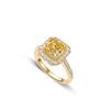 Moda Elegante Gelo Flor Corte Açúcar Terno Colar Alto Carbono Diamante Rosa Pingente Diamante Amarelo Anel Diamante Brincos Caibao para Mulheres